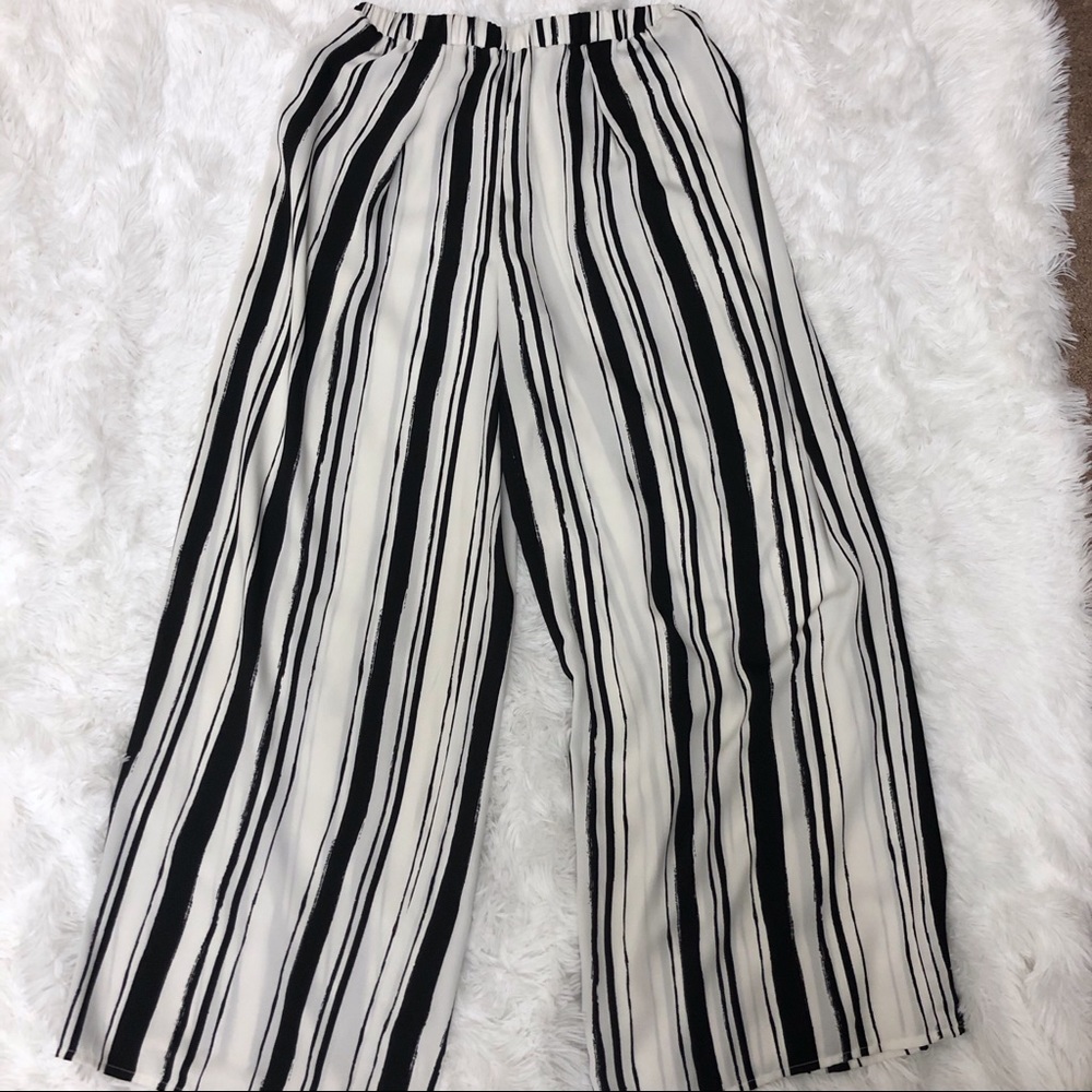 Forever 21 Wide Leg Striped Pants